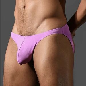 Andrew Christian Deep V-Cut Jock (Large) in Wildberry